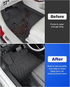 Custom Fit 3 Pcs Floor Mats for Honda Civic 2022-2025 - All-Weather Rubber Mats & Liners, Heavy Duty Car Interior Protection for Civic, Weather-Resistant & Easy to Clean
