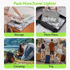 Travel Vacuum Bags with USB & TYPE C Pump, 9 Pack Carry-On Vacuum Storage Bags for Luggage & Suitcase, Vacuum Luggage Bags, S