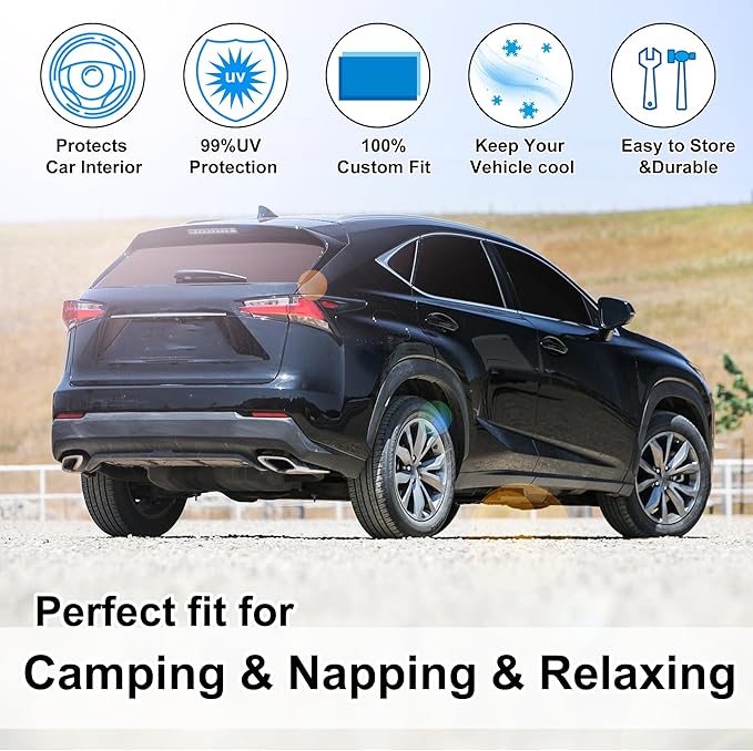 TINGLU Window Shades 8PCS for Lexus NX300h/NX300/NX200t 2015-2021 Accessories Car Side Full Windows Rear Triangular Windshield Sun Shade Sun UV Rays & Privacy Protection for Camping,Napping&Relaxing