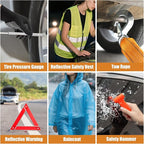 Roadside Emergency Kit with Scissor Jack for Car Safety Kit Emergency Roadside Kit for Car