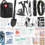 320 PCS Survival Kits First Aid Kit, Gifts for Men Christmas Him Dad, Survival Gear and Equipment with Tactical Molle Pouch f