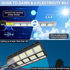 Loyoele 9000W Solar Street Lights Outdoor 240000 Lumens Solar Flood Light with Remote Control & Motion Sensor, Waterproof IP66 Dusk to Dawn Solar Power Lights for Garden,Yard, Path, Parking Lot 1-Pack