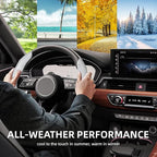 Carbon Fiber Steering Wheel Cover with Anti-Slip Lining and Segmented Design 2pcs Universal Steering Wheel Protector for Men 
