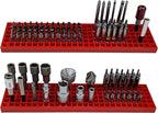 FREE ZONE Bit Organizer Set (Red) – 158-Hole Bit Storage – 1/4" Hex Bits & Drive Bits Adapter Storage – Toolbox Storage (Tool