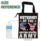 American Army Flag Car Trash Bag,Veteran United States Flag Hanging Drawstring Car Garbage Bag,Waterproof Canvas Car Back Seat Organizer with Adjustable Buckle,For Vehicles,SUVs,Camping,Road Trips