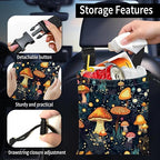 Car Trash Bag Large Hanging Can for Back of Seat, Cute Waterproof Car Garbage Bag for Vehicle, Travelling, Outdoor Cute Colorful Mushroom