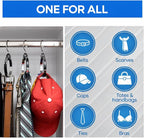 Rolly Hanger® Closet Space Saver – Premium Rotating Aluminum Organizer for Belts, Ties, Hats & Handbags – Heavy Duty 360° Swi