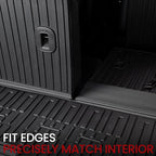 Cargo Mat with Backrest Mats for 2020-2025 Kia Telluride 7/8 Passenger Car Mats Accessories, All Weather TPE Interior Protectors Cargo Liner Trunk Mat(Cargo Mat with Backrest Mats)