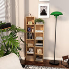 5 Cube Storage Organizer,Wooden 5-Tier Open Shelf Bookshelf,Versatile Storage Cubes for Living Room，Bedroom,Home Office, (Oak