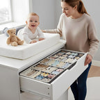 DECOMOMO Drawer Organizer for Baby – Clothes Organizer & Storage Dividers for Nursery, Storage Bins for Underwear, Bra, Socks