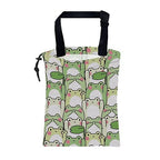 Car Garbage Bag Cute Cartoon Frogs Drawstring Car Trash Bag Hanging for Back Seat with Adjustable Buckle Canvas Vehicle Trash Can Easy-to-Install