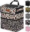 Cute Car Trash Can, Car Accessories for Women Interior Can Trash Bag Hanging Automotive Garbage Cans Leopard Pattern