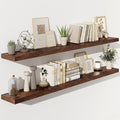 Fun Memories 72 Inch Floating Shelves for Wall, Fireplace Mantel Shelf with Invisible Heavy Duty Bracket, 8 Inch Deep Storage