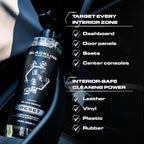 Blackline Luxury Scented Leather Interior Car Cleaner Reset Deep Cleans & Deodorizes All Surfaces, pH-Neutral High-Foam Formu
