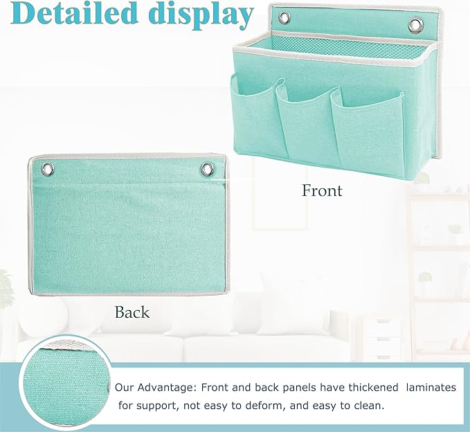 2-Pack Wall Hanging Organizer Bag/Hanging Baskets with Large Mesh Compartment & 3 Pockets，Over the Door Organizer Space Savin