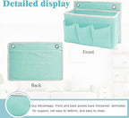 2-Pack Wall Hanging Organizer Bag/Hanging Baskets with Large Mesh Compartment & 3 Pockets，Over the Door Organizer Space Savin