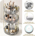 360° Rotating Makeup Organizer, Large-Capacity Skincare Make Up Storage 3 Tier Perfume Organizers Cosmetic Dresser Organizer 