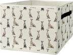 Greyhound Gifts Storage Bins & Boxes with Handles, Dog Foldable Basket for Organizing Dog Lovers Owners, Greyhound Christmas 