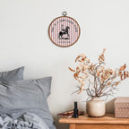 KSDUT Western Cowboy Wall Art Decor - Pink Stripe Preppy Trendy Southwestern Wall Art Canvas Frame Hanging Prints, Foyer Entr
