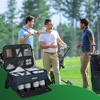 ANILD Golf Trunk Organizer, 2 Layer Golf Storage Case with Separate Ventilated Compartment for 2 Pair Shoes, for Balls, Tees,