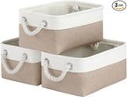 Storage Baskets for Shelves 11.8x7.9x5.2 Inch, Foldable Fabric Storage Bins with Handles, Small Storage Baskets for Organizin