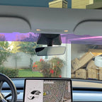Front Windshield Sun Visor Strip Tint Film for Tesla Model Y Precut Premium DIY Car Window Tint Film (Purple)