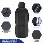 Skechers Memory Foam Seat Covers,Leather Car Seat Covers, Ultimate Comfort & Support Seat CoversFull Sets,Airbag Compatible, 