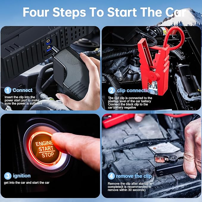 5000A Jump Starter with Air Compressor,A1 Car Jumper Starter with 150PSI Tire Inflator 12V Jump Box with LCD
