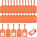 Dunzy 30 Pieces Leather Luggage Tag Women Identifiers Travel Suitcase Tags for Luggage Travel Backpack Bag Wedding Favors Wom