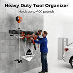 Garage Tool Organizer 48in - Heavy Duty Wall Mount Tool Storage Rack Load 350lb Garage Organization for Mop Rake Broom Shovel