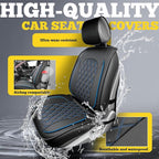 LINGVIDO Car Seat Covers Full Set (5 Seats) - Premium Perforated Nappa Leather, Waterproof Shield, Omni-Adapt Fit SUVs Sedans