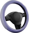 PIC AUTO Steering Wheel Cover, Glitter Gel Particles & Purple Luxury Leather Car Steering Cover, Universal Fit 14.5"-15.5" An
