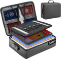 5200°F Fireproof Document Bag with Lock - Mondoshop Heat-Insulated Fireproof Document Box, Important Document Organizer, Port
