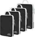 4 Set Compression Packing Cubes, Suitcase Organizer, Lightweight Travel Essentials, Compression Bags For Travel Accessories L