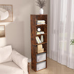 Wooden 6 Cube Storage Organizer, Vintage Brown 6 Cube Storage Shelf, 6 Tier Closet Organizers Storage Cubes Display Cubby, Ve