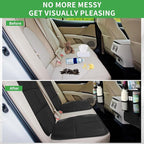 4 Pack Non-slip Car Seat Protector and Backseat Organizer Kick Mat with Tablet Holder, Large Waterproof Car Seat Protector with Storage Pockets for Leather and Fabric
