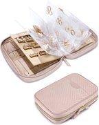 BAGSMART Large Jewelry Travel Organizer Case for Home Jewelry Organizer Storage Ring Binder Jewelry Bags Clear Jewelry Rolls 