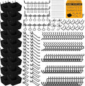ELEAD 286-Piece Extra Thick Pegboard Hooks Set, 1/4" Heavy Duty Black Peg Board Organizer Accessories with Bins, Metal Pegboa