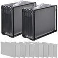 2 Pack Hanging File Holder, 10 Hanging Folders, Metal Mesh, Letter Size Folder Storage, Desktop Storage Cabinets, Office Scho