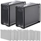 2 Pack Hanging File Holder, 10 Hanging Folders, Metal Mesh, Letter Size Folder Storage, Desktop Storage Cabinets, Office Scho