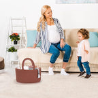 Baby Diaper Caddy Organizer for Girl Boy Cotton Rope Nursery Storage Bin Basket Portable Holder Tote Bag for Changing Table C