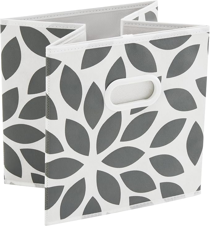 MAX Houser Fabric Storage Bins Cubes Baskets Containers with Dual Plastic Handles for Home Closet Bedroom Drawers Organizers,