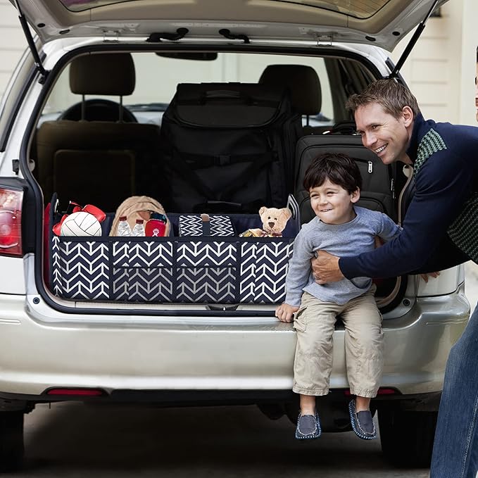 Trunk Organizer for car, Foldable Car Storage Bag Portable Insulation Cooler Bag Collapsible Vehicle Organizer Divider Storage