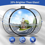 12-Inch Traffic Mirror – 160° Adjustable Wide-Angle Convex Safety Mirror for Driveways, Garages, Warehouses & Parking Lots, Indoor/Outdoor Blind Spot Coverage