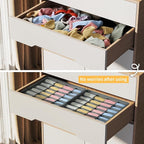Joyoldelf Sock Drawer Organizer Divider Underwear Organizer 24-cell Fabric Dresser Drawer Organizers Storage Boxes for Socks 
