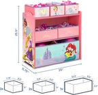 Delta Children Design & Store 6 Bin Toy Storage Organizer, Disney Princess