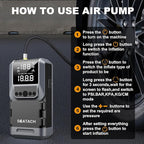 Jump Starter with Air Compressor, 6000A 150PSI Car Battery Jump Starter (10.0 Gas/8.0L Diesel) Battery Jumper Starter