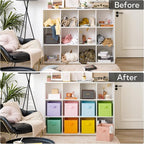 GRANNY SAYS 11 Inch Cube Storage Bins, Colorful Cube Storage Organizer, Fabric Storage Bins, Storage Cubes for Shelves, Close