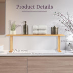 Bamboo Sink Shelf - Countertop Organizer Kitchen, Bathroom, Bedroom, Office - Space-Saving Storage for Soap, Sponges, and Cle