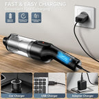 Handheld Vacuum Cordless, 16000Pa Powerful Suction, Lightweight at 1.3 lbs, Type-C Charge, Multiple Accessories, Rechargeable